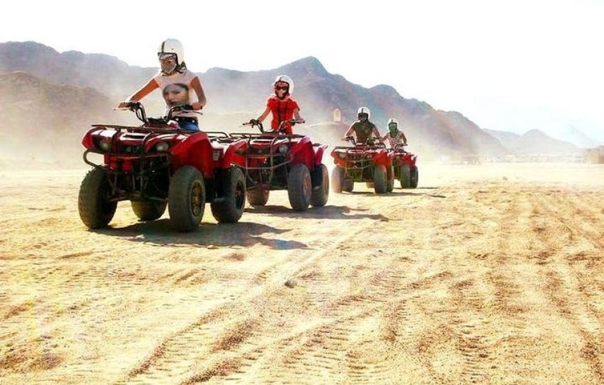Hurghada: Quad, Jeep, Camel and Buggy Safari with BBQ Dinner